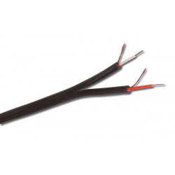 MEP/ASY - Câble méplat 2x4mm asymétrique noir bobine 100m