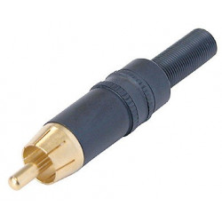 NYS373-0 - Fiche RCA contact or - Noire