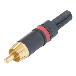 NYS373-2 - Fiche RCA contact or - Rouge