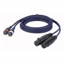 Câble LINE FL25 - 2 RCA Mâle L/R > 2 XLR/F 3 p.