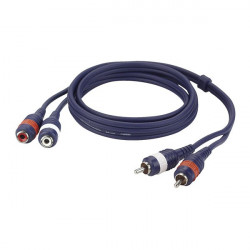 Câble LINE FL27 - 2 RCA Mâle L/R > 2 RCA Femelle L/R