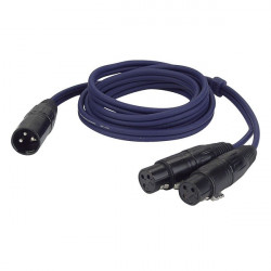 Câble Y FL38 - bal. XLR/M 3 p. > 2 XLR/F 3 p.