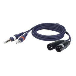 Câble de raccordement LINE FL44 - 2 unbal. JACK Mono L/R > 2 XLR/M 3 p.