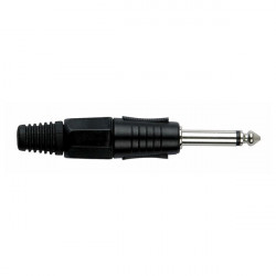 6.3 mm Jackplug Mono, Black housing