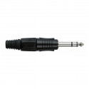 6.3 mm Jackplug Stereo, Black housing