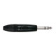 6.3mm Jack X-type Stereo with black endcap