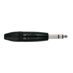 6.3mm Jack X-type Stereo with black endcap