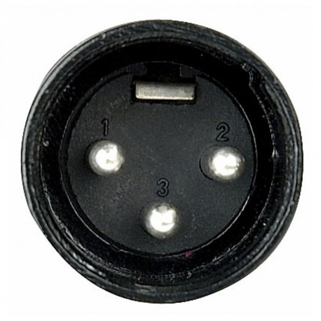 XLR 3p. Connector Male, Black housing