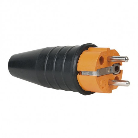 Rubber Schuko 230V/240V CEE7/VII Connector Male