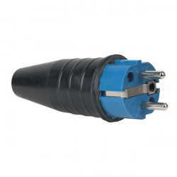 Rubber Schuko 230V/240V CEE7/VII Connector Male