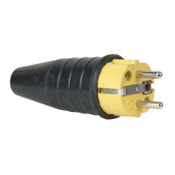 Rubber Schuko 230V/240V CEE7/VII Connector Male