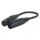 Câble DMX 3 pin XLR Mâle to 5 pin XLR Femelle