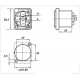 NL-2MP - Embase SPEAKON 2 contacts (a souder) série D