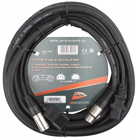 COMBI CABLE IEC/XLR 5M Beglec